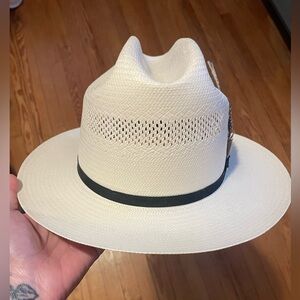 Stetson Open Road Straw Hat in Cream